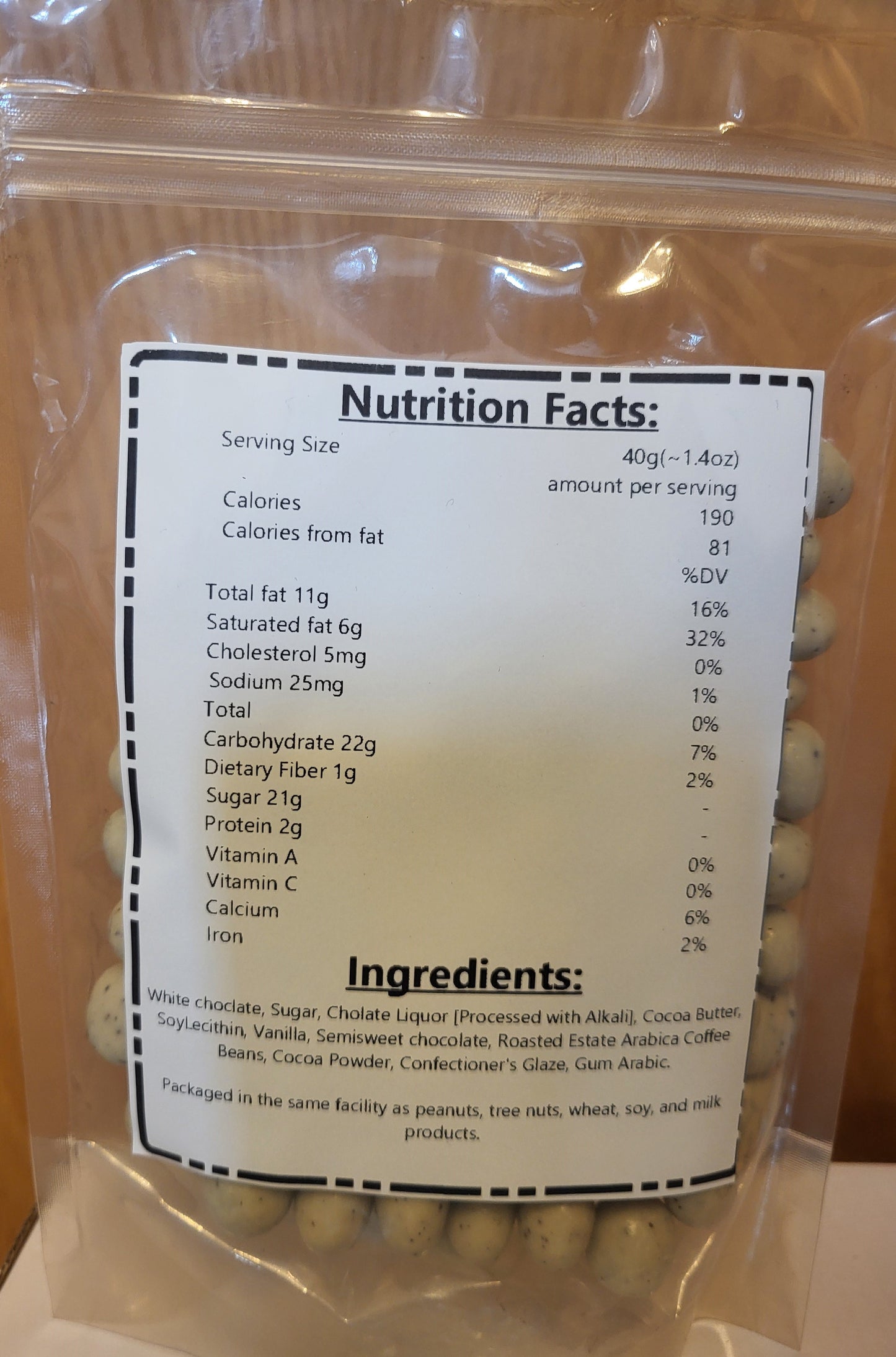 Marble Chocolate Covered Espresso Beans, 8 ounce package