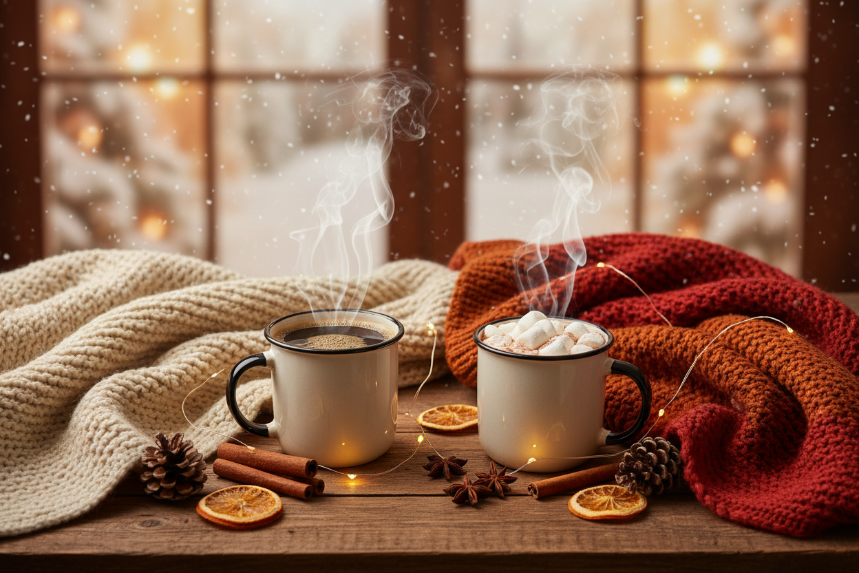 Winter time coffee hot cocoa stay warm gift 
